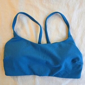 Lululemon Wunder Train Strappy Racer Bra C/D Cup Hawaiian Blue
